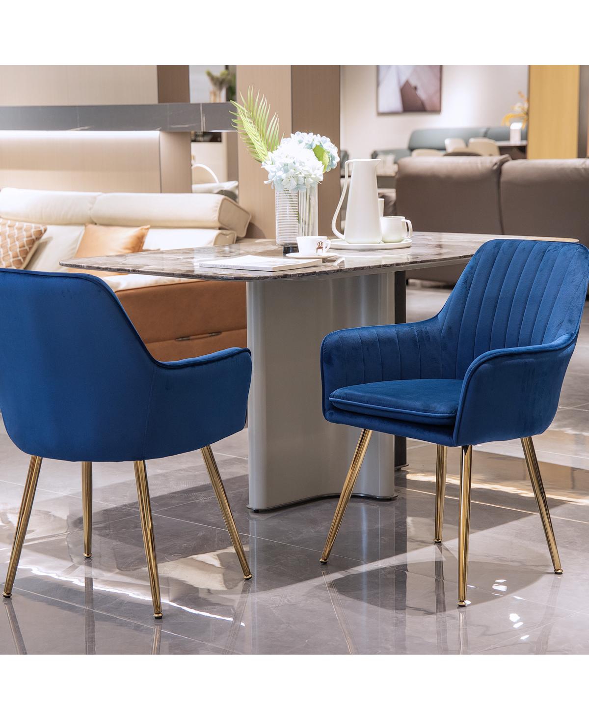 Streamdale Furniture Velvet Dining Chairs - Set of 2