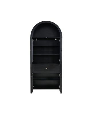 Dome Cabinet, Black, high-quality materials, antique craftsmanship, large storage