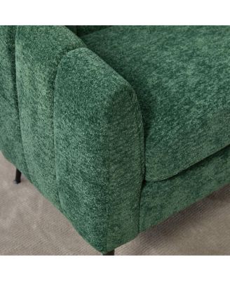 Streamdale Green Chenille Mini Loveseat Accent Couch with Metal Legs