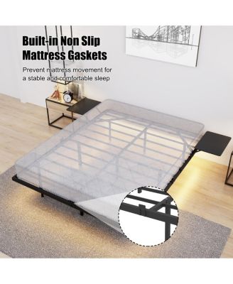 Bed Frame, Heavy Duty, LED Light, No Noise