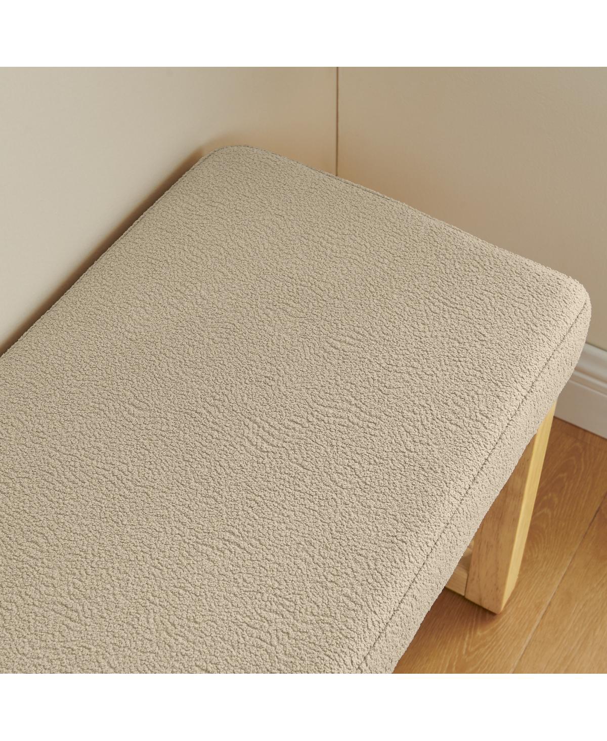 Streamdale Furniture Shoe-changing bench with wooden frame and cushioned seat - Brown