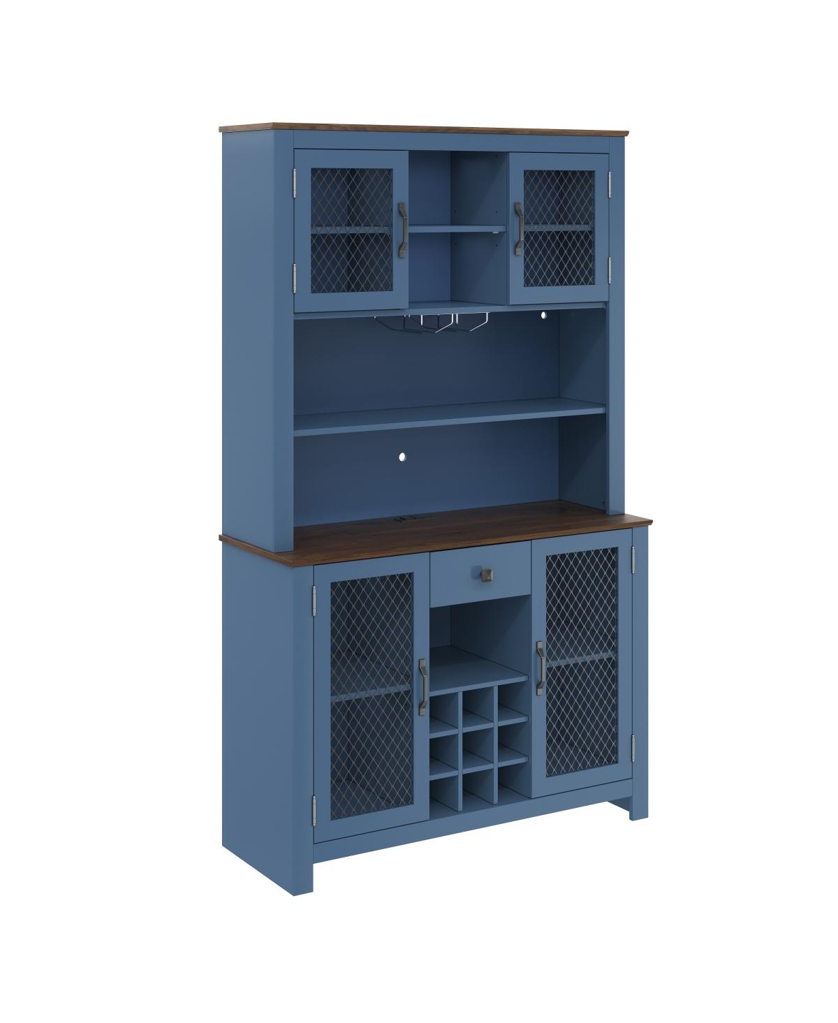 Streamdale Furniture 70.9" Navy Blue Kitchen Pantry Storage Cabinet with Doors & Shelves