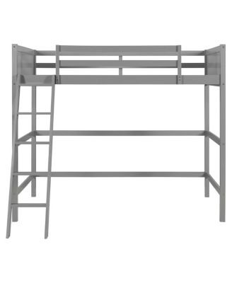 Solid Wood Twin Size Loft Bed with Ladder