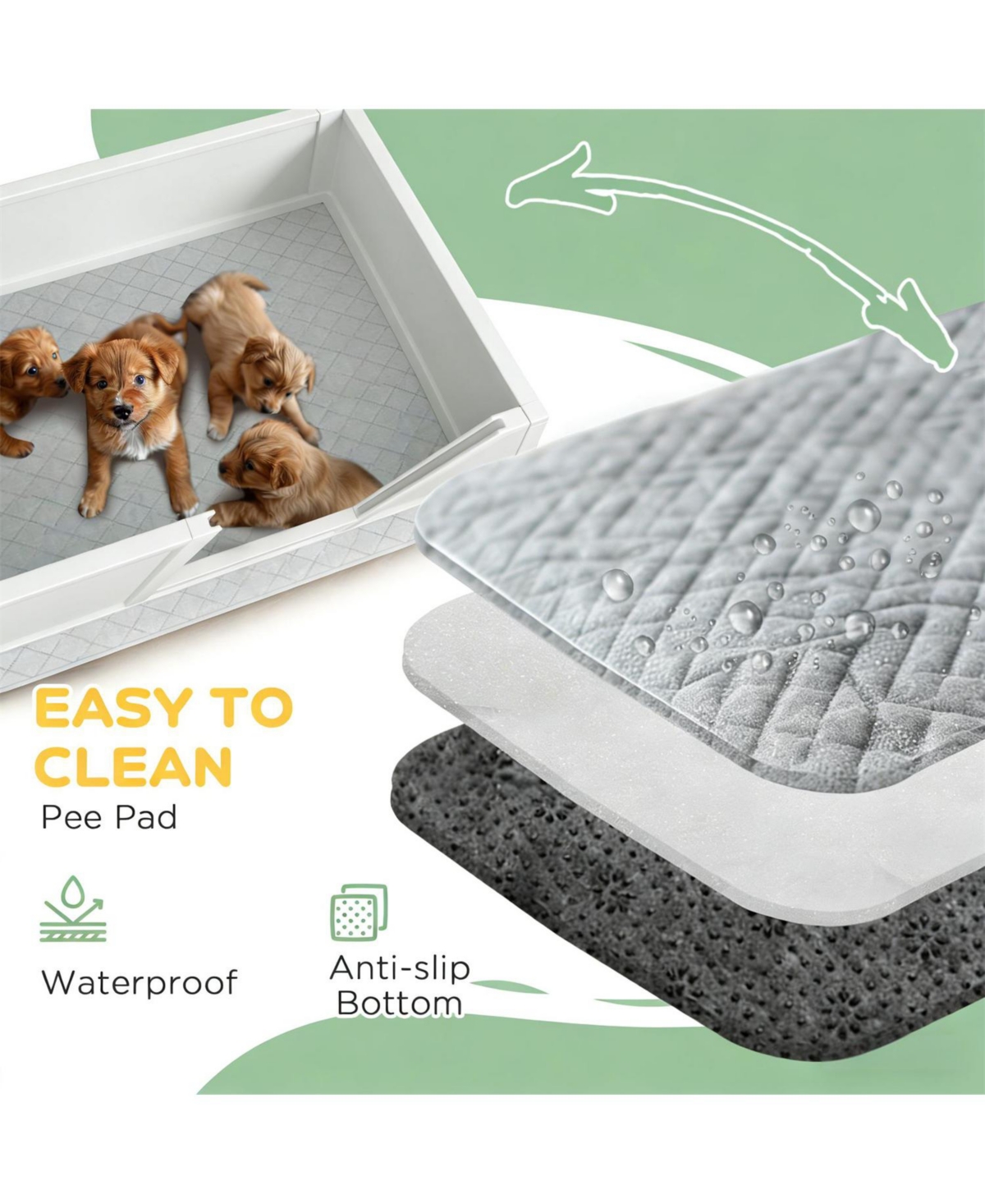 Aostirmotor Spacious Whelping Box for Dogs in White