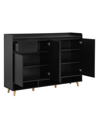 Sleek Shoe Cabinet with Adjustable Shelves, Minimalist Organizer