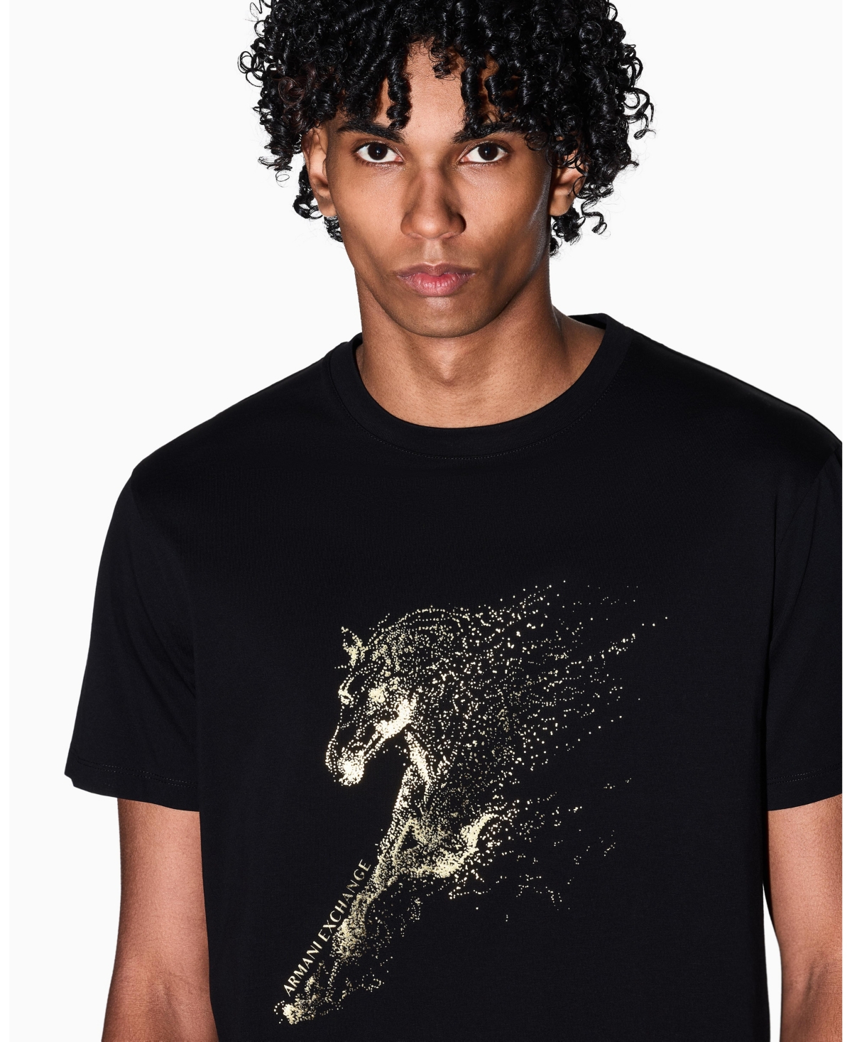 A|X Armani Exchange Men's Lunar New Year Mercerized Cotton Graphic T-Shirt