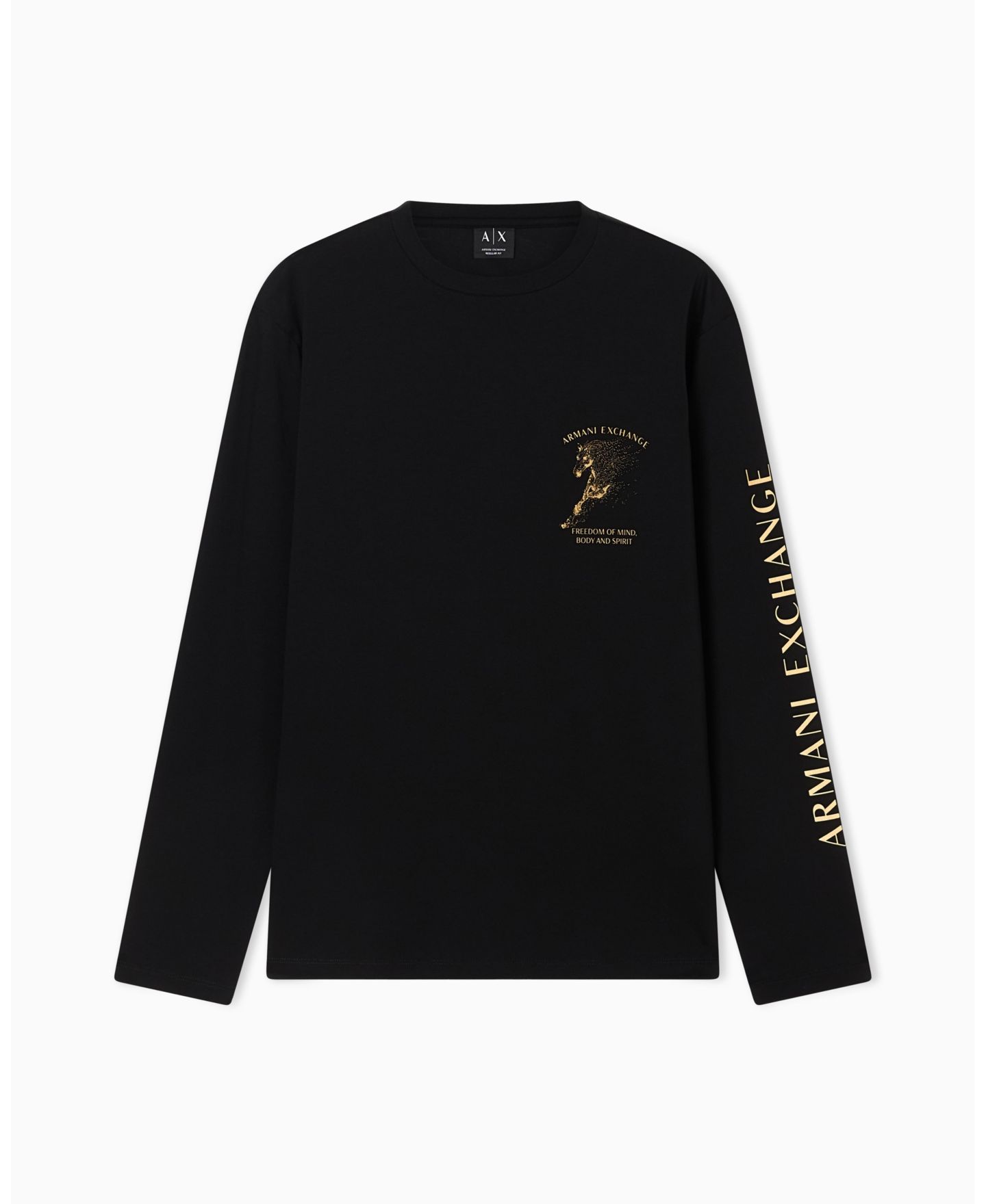 Мужской свитшот A|X Armani Exchange Lunar New Year Back Graphic Crew Neck, цвет: Чёрный — фото 5