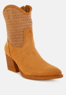 Womens Bimmy Woven Pointy Western Boots