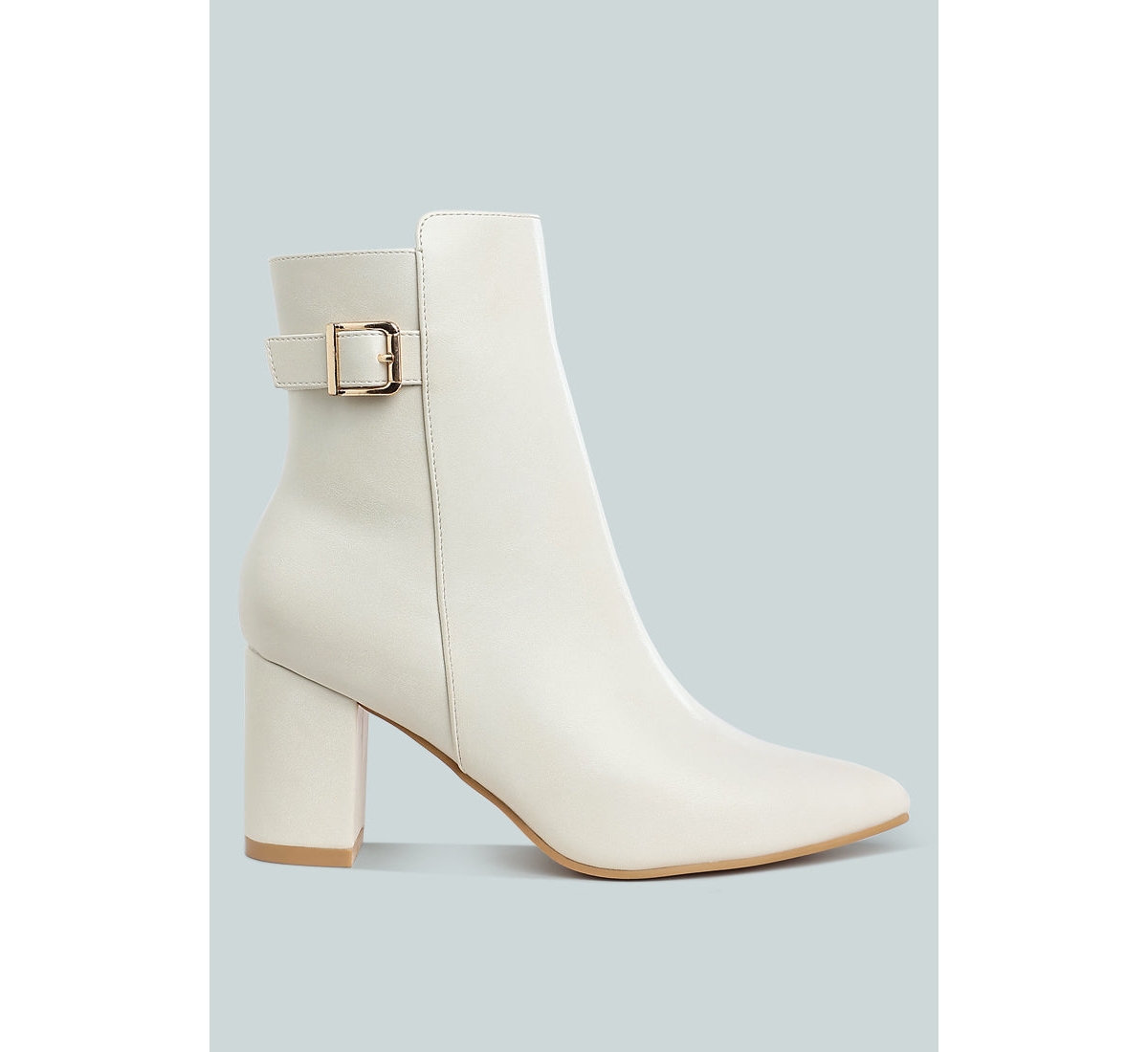 Conchos Belt Detail Block Heel Boots