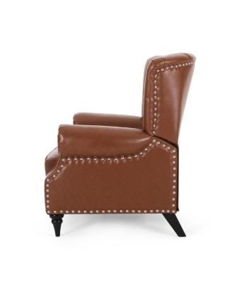 Classic Style Light Brown PU Push Back Chair