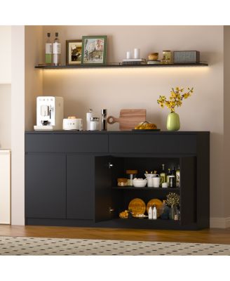 Sideboard Buffet Cabinet with Storage, Large Kitchen Cabinet with 2 Drawers