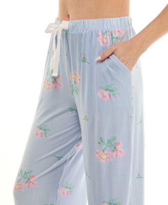 Women's Open Leg Mid-Rise Sleep Pants