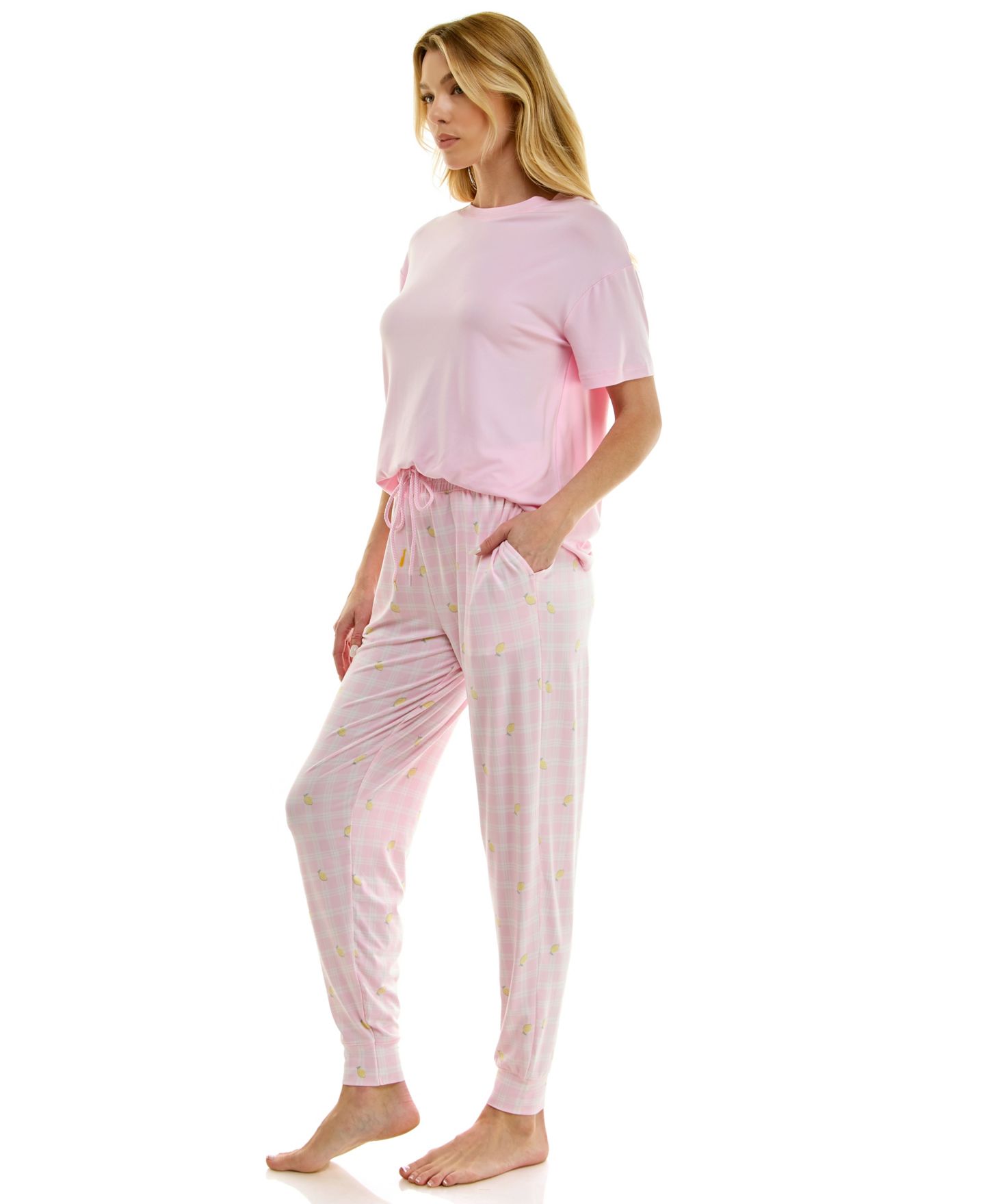 Женские брюки Roudelain Full-Length Pull-On Jogger, цвет: Лимонный клетчатый — фото 8