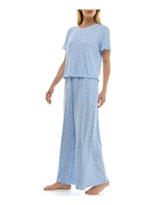 Women's Printed T-Shirt & Paper Bag Pants, 2-Piece Pajama Set