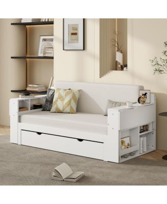  Full Size Daybed with Removable Desk & Storage Drawers