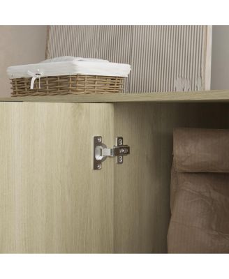 Wood Modern Buffet Cabinet with Storage, Fluted Sideboard, Credenza, Accent Cabinet