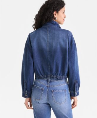 Women's Denim Bomber Jacket