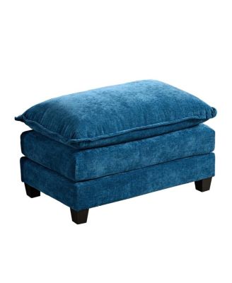 Streamdale Cloud Sofa Ottoman, Modern Sectional Couch for Living Room, Blue Chenille Fabric