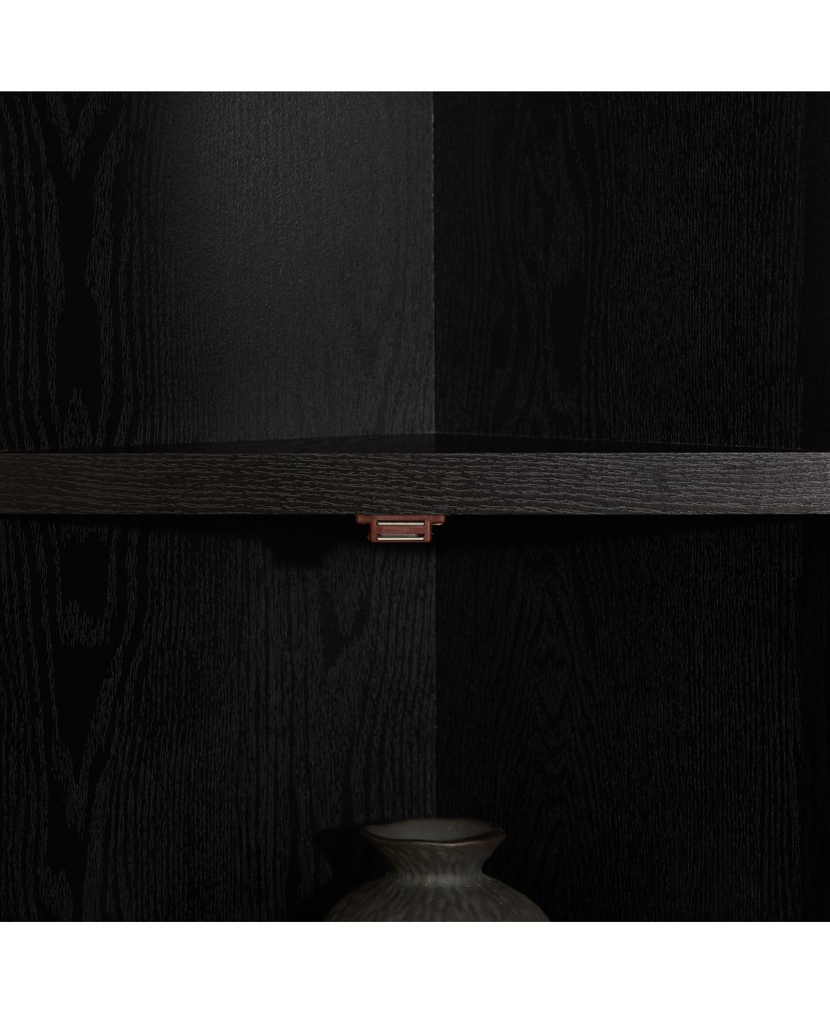 Streamdale Furniture 4-Tier 72" Corner Kitchen Pantry Storage Cabinet with 8 Doors Blk