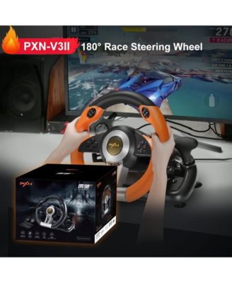 V3 PRO 180 USB Orange Racing Wheel With Pedals.