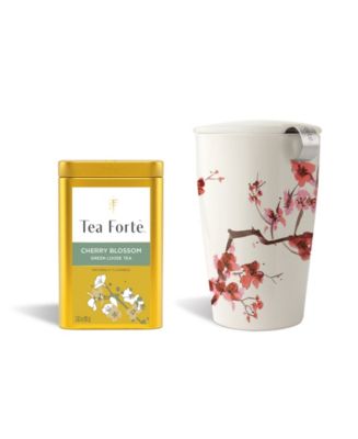 Tea Forte KATI Cherry Blossom Steeping Cup and Loose Tea Canister, 3-Pc ...