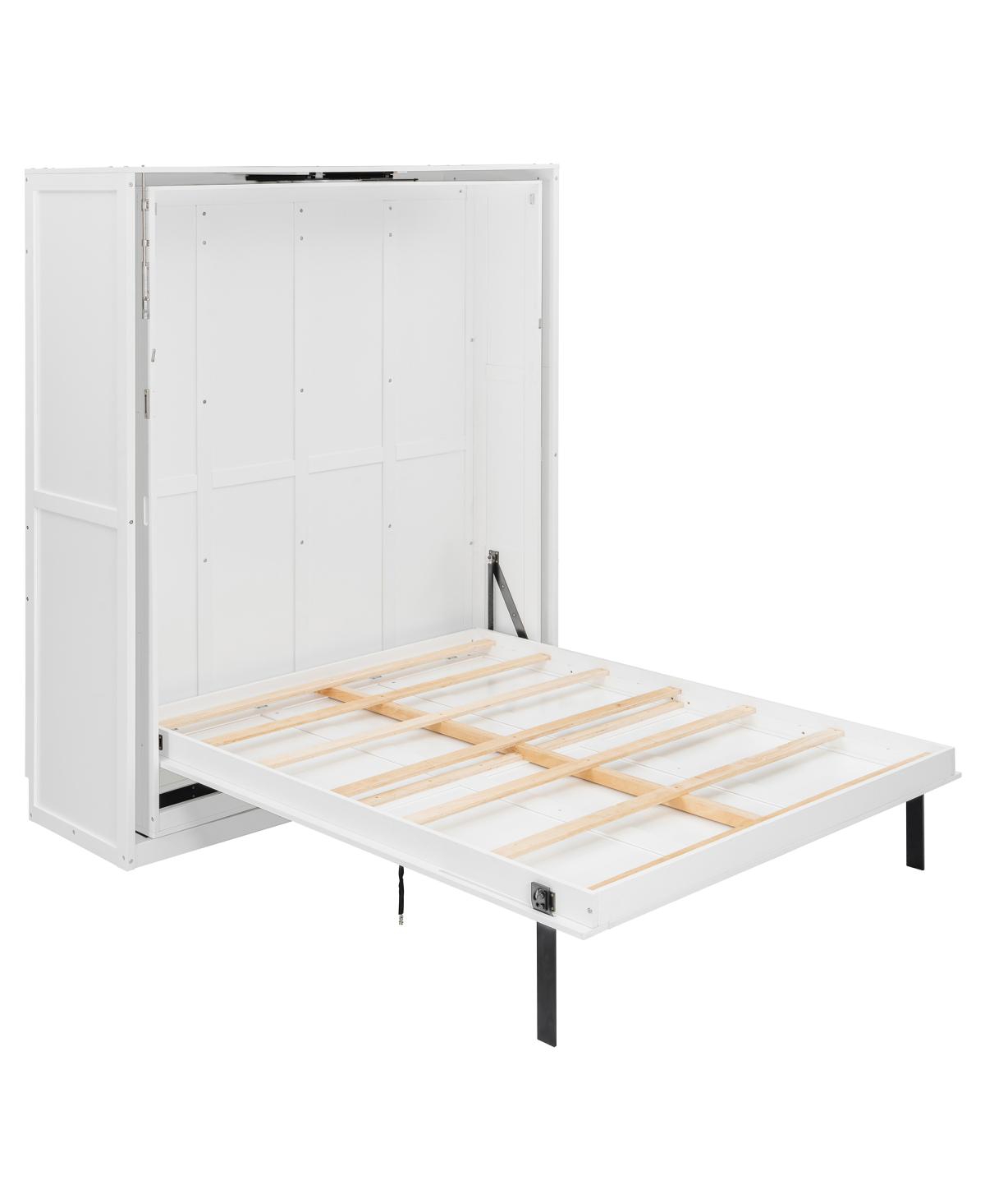 Streamdale Furniture Rotating Queen Murphy Bed with Hidden Storage, Space-Saving Wall for Small Rooms