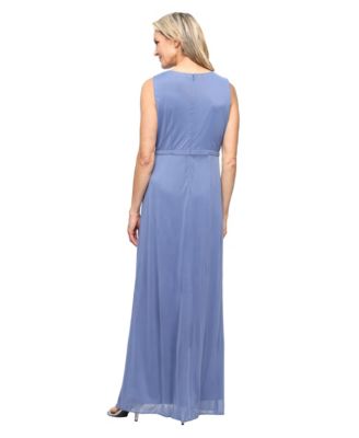 Women's Embellished Surplice Neck Ball Gown