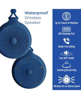 Total Audio Freedom Collection – Wireless Earbuds + Extended-Play 360° Speaker + Waterproof Suction Speaker