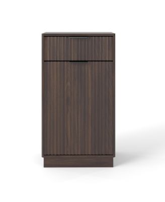 Woodgrain Tilt-Out Trash Cabinet - Walnut Finish