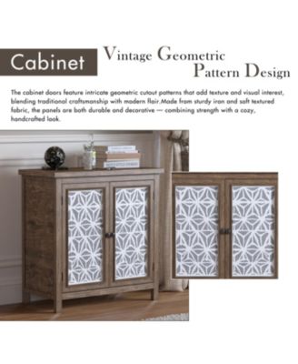 Rustic Brown Wood Storage Cabinet - 31.89" Wide