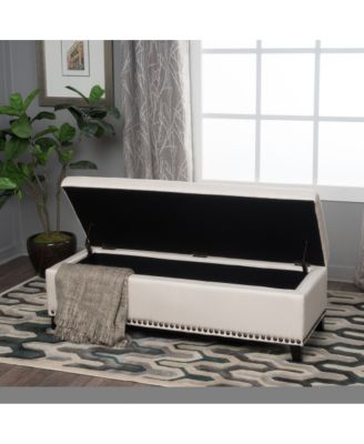 Streamdale Storage Ottoman Bench with Safety Hinge and Button Tufting