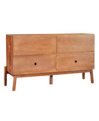 Vintage Sideboard Buffet Cabinet, 56.8" W, 4-Door Storage