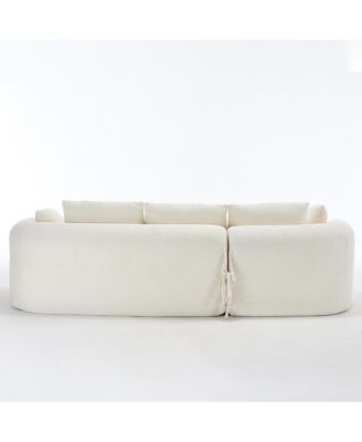 Modern Cloud Sofa with 7 Pillows & L-Shape Modular Design