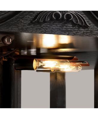 Streamdale Lighted Glass Display Corner Curio Cabinet with Adjustable Shelves - Black