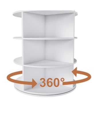 Rotating Shoe Rack Tower, 7-Tier Spinning Storage Organizer (White