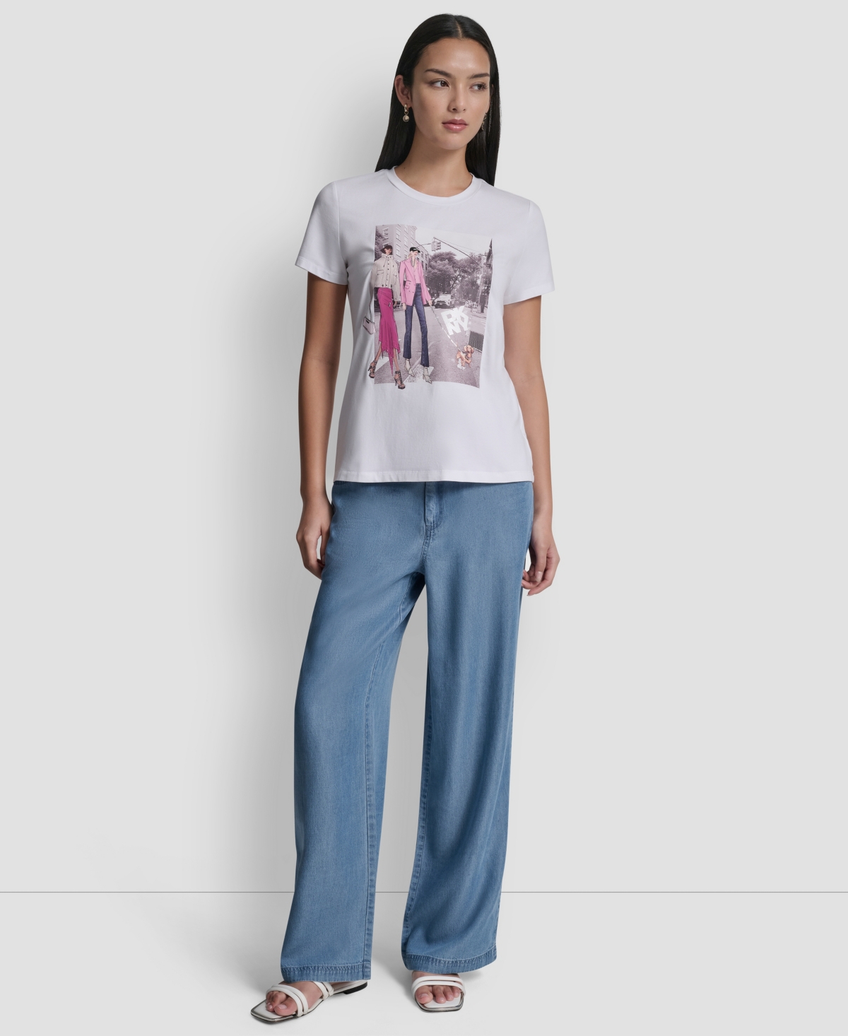 Dkny Women's Bleecker Conversational Short-Sleeve T-Shirt