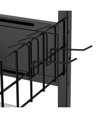 4-Tier Glass Display Shelf with RGB Lights & Adjustable Storage