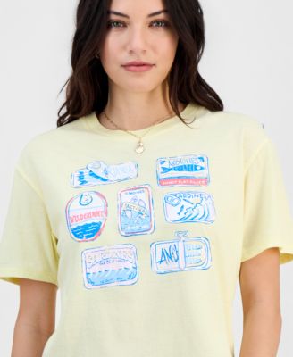 Juniors' Sardines Graphic Crewneck T-Shirt 