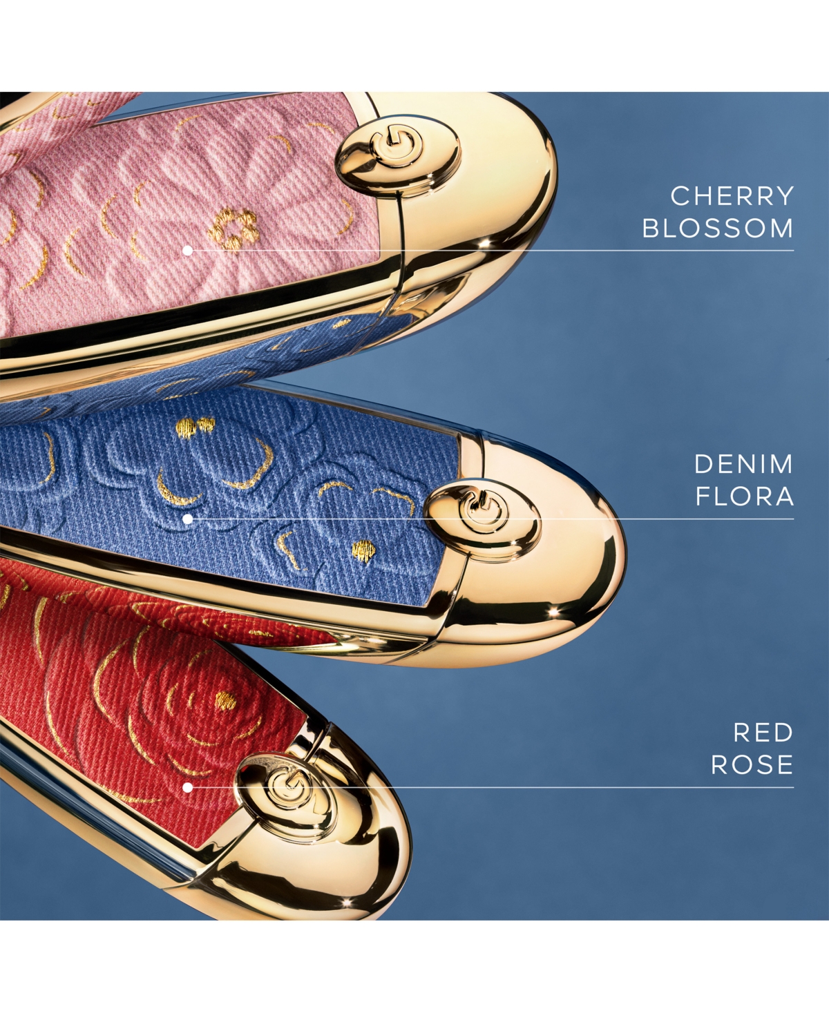 Guerlain Limited Edition Blooming Denim Rouge G Customizable Lipstick Case