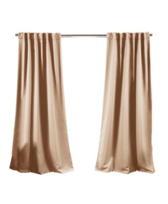 Beige Cream Thermal Blackout Window Panels 52x108, Set of 2