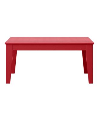 Low Outdoor HDPE Patio Rectangle Coffee Table