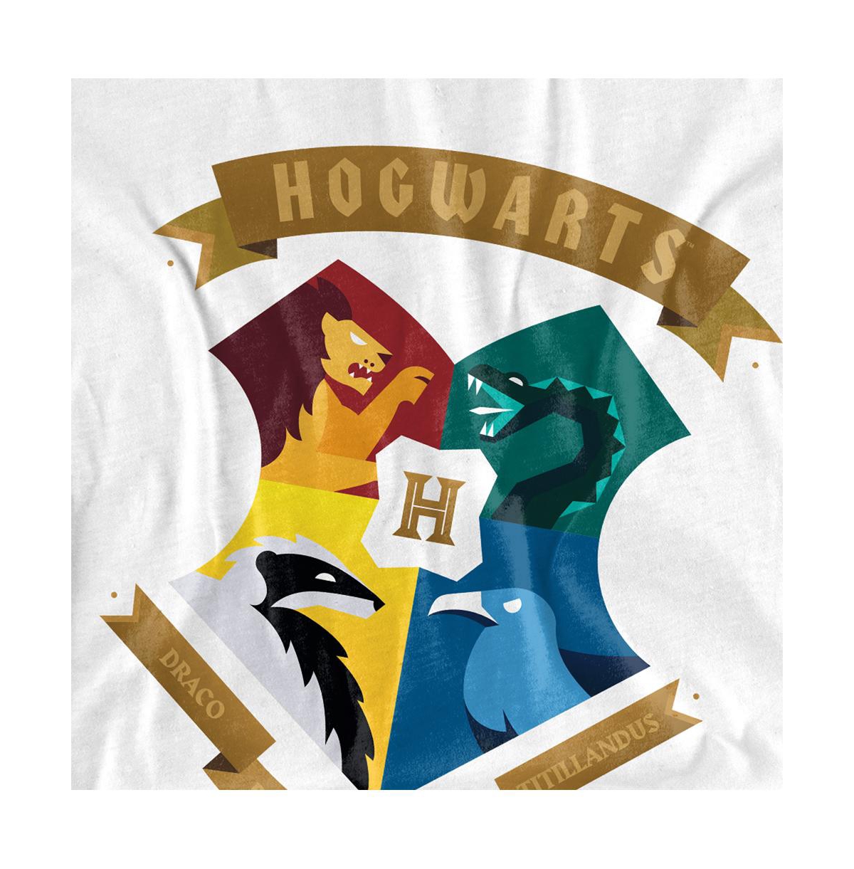 Harry Potter Men's Abstract Hogwarts House Shield T Shirt