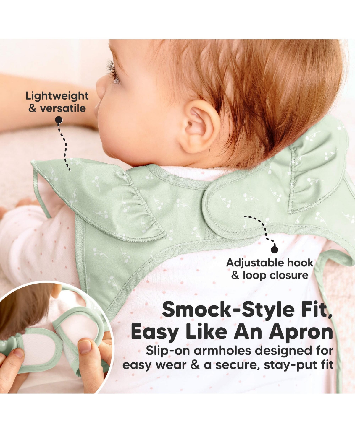 KeaBabies 2-Pack Fae Waterproof Bibs for Baby Girl, Boy - Large Eating, Infant Feeding Essentials, Lightweight, Cute