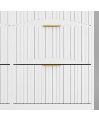 White 9-Drawer Dresser, 63" Large Chest of Drawers, Wooden Storage Cabinet