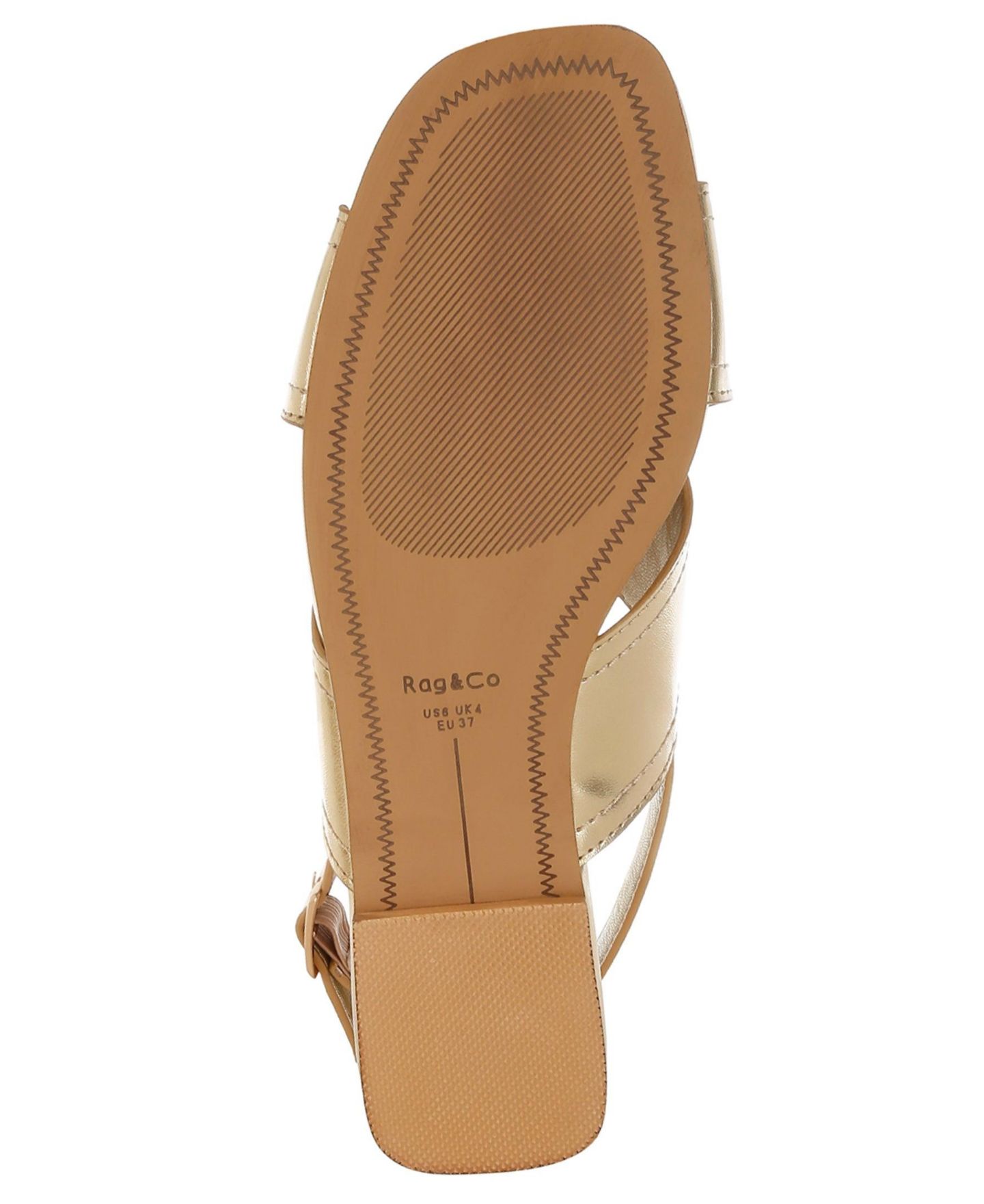 Женские балетки Rag & Co Kanon Metallic Pleather Criss-Cross Flats, цвет: Золотой металлик — фото 6