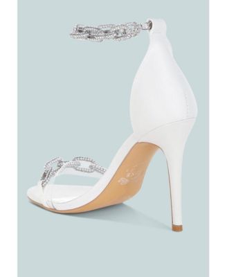 Womens Rabenda Rhinestones Chain Stiletto Heels
