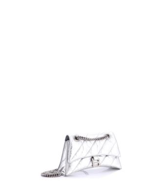 Small Crush Chain Flap Bag Quilted Crushed Calfskin