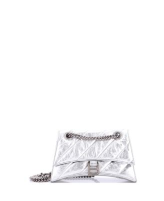 Small Crush Chain Flap Bag Quilted Crushed Calfskin