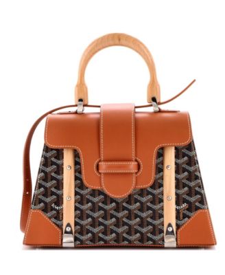 PM Saigon Top Handle Bag Coated Canvas with Leather