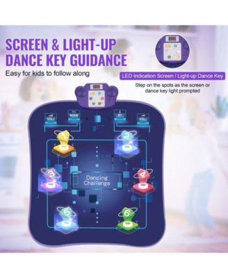 Dance Mat, 6-Button Dance Mixer Rhythm Step Play Mat, Electronic Dance Pad with Wireless Bluetooth